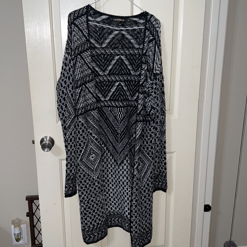 Black & White Sweater Cardigan